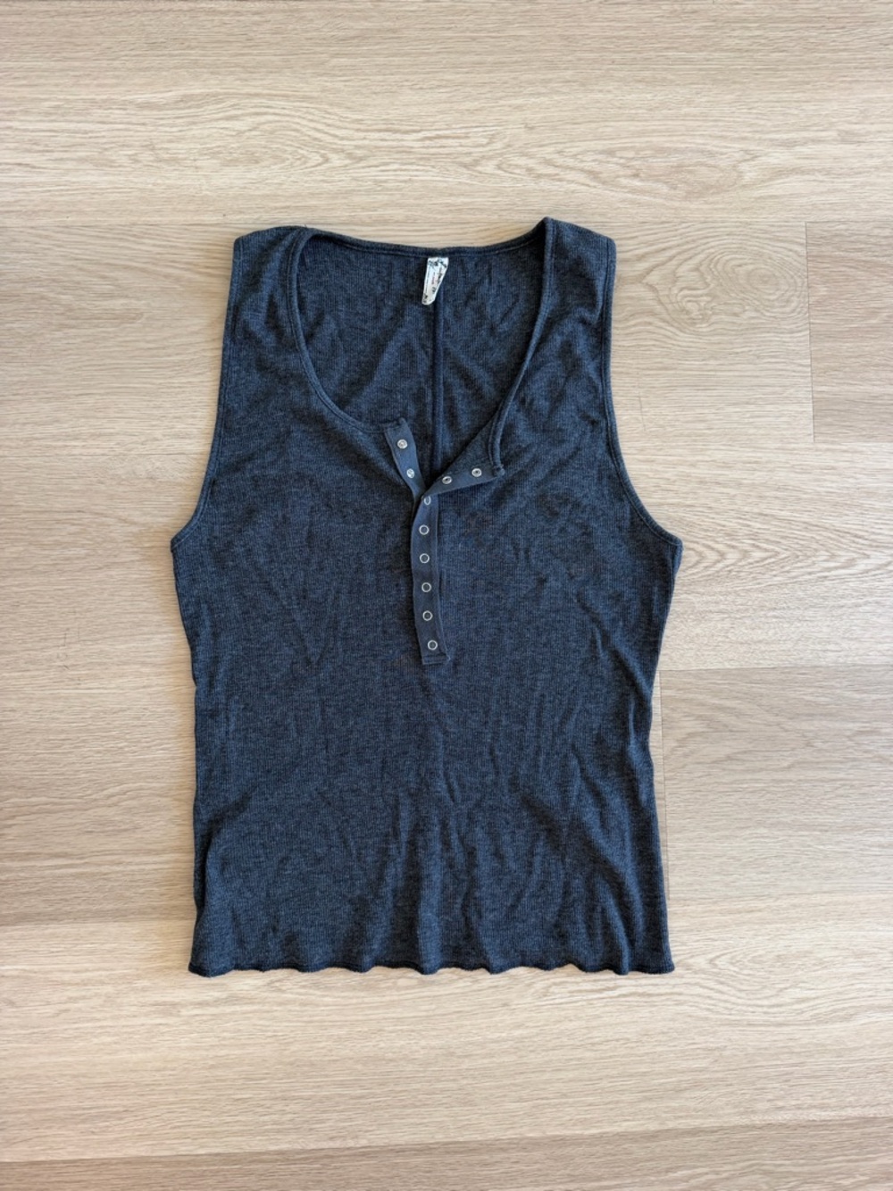 Free people the laid back Henley tank top